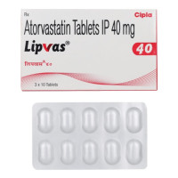 Box pack and strips of generic Lipitor 40mg Tablets - Atorvastatin Calcium