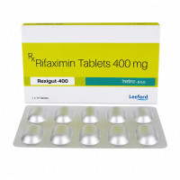 A pack and a strip of Xifaxan (400mg) Generic Tablet