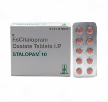 A box and a strips of generic Lexapro 10mg Tablets
