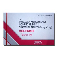 A box of generic Tamsulosin (0.4mg) & Finasteride (5mg) Pill