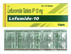 Box pack and a strip of Arava Generic 10mg Pill - Leflunomide