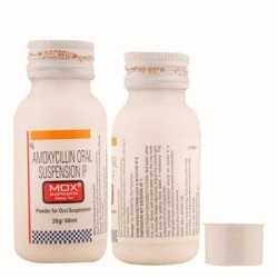 A bottle of Amoxil Generic 250mg Dry Syrup 60ml - Amoxycillin Oral Suspension