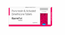 A box of Pancreatin (170mg) + Dimethicone (80mg) Tablet