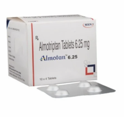 A box of Almotriptan (6.25mg) Tablet