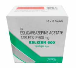 A box of Eslicarbazepine (600mg) Tablet