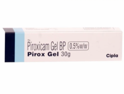A box of Piroxicam (0.5%) 30gm Gel