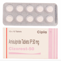 A box of Amisulpride (50mg) Tablet