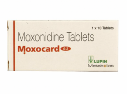 A box of Moxonidine (0.2mg) Tablets