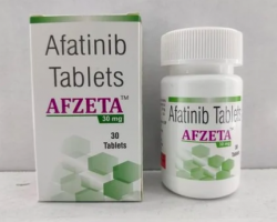 A bottle of Afatinib Dimaleate (30mg) Tablets 