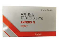 A box of Axitinib (5mg) Tablet