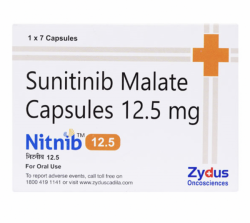 A box of Sunitinib (12.5mg) Capsule