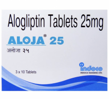 A box of Alogliptin (25mg)