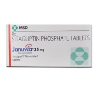 Box and blister of generic Sitagliptin 25 mg Tablets
