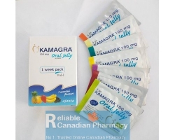Box pack and 7 sachets of Viagra (Kamagra) Oral Jelly 100mg - Sildenafil Citrate