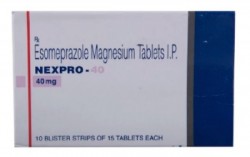 A box of generic Nexium 40mg  Tablets - Esomeprazole Magnesium