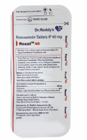 A strip pack of generic Crestor 40mg Tablets - Rosuvastatin Calcium