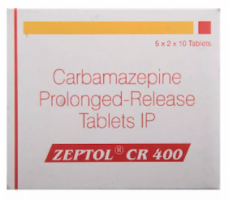 Box pack of Tegretol XR Generic 400 mg Pill - Carbamazepine