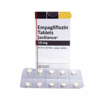 A box pack and a strip of 10mg tablets of Empagliflozin