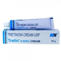 Box and tube of generic Tretinoin  A Cream .025% (20gm)