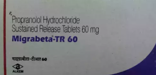 A box and a strip of Propranolol 60mg Pills  