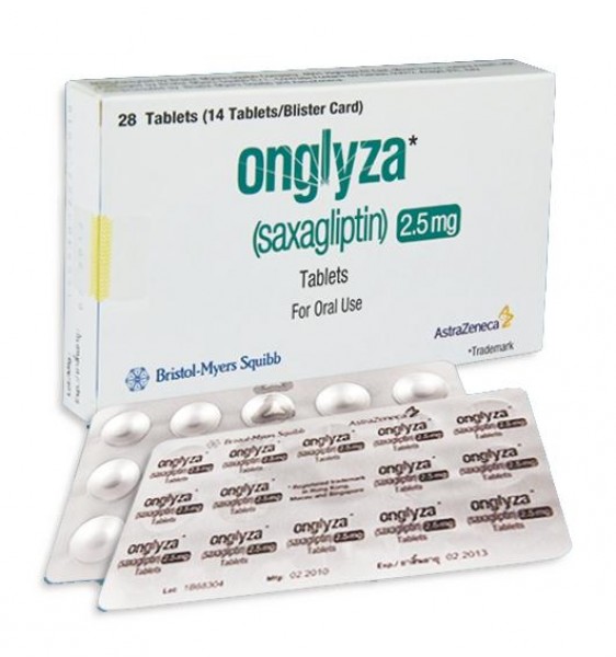 Box and blisters of generic Saxagliptin 2.5 mg  Tablets