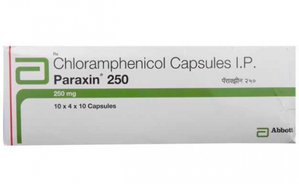 A box of Chloramphenicol 250 Capsule