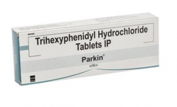 A box of Trihexyphenidyl 2mg Tablets