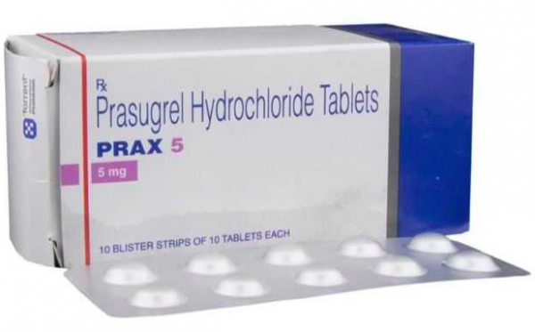 A strip and a box of Prasugrel 5mg Pill