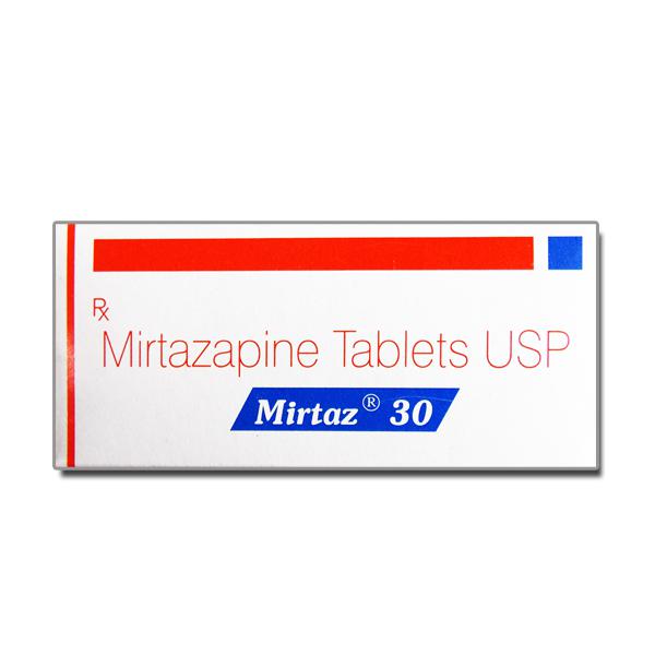 Box of generic mirtazapine 30mg Tablet