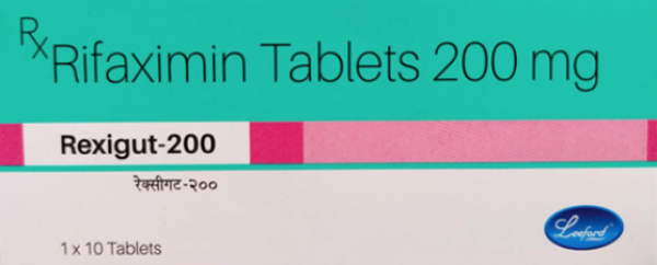 A box of Rifaximin 200mg Pills