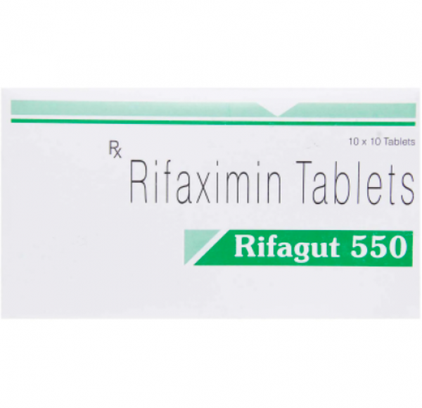 A box of Rifaximin 550mg Pill