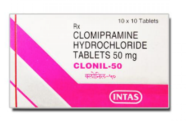 A box of Clomipramine 50mg Pills