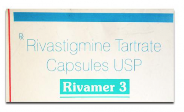 Box pack of generic Exelon 3mg Capsules - Rivastigmine Tartrate