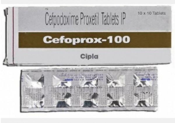A box and a blister of Vantin Generic 100mg Pill - Cefpodoxime Proxetil
