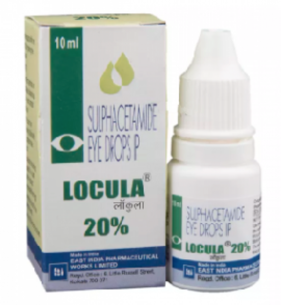 A box and a bottle of generic Sulfacetamide 20 % Eye Drop of 10ml