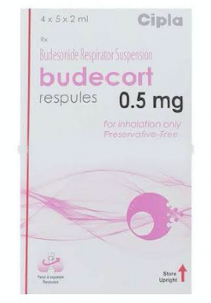 Box of Budesonide 0.5 mg inhalation