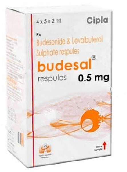 Box of Levalbuterol (1.25mg) + Budesonide (0.5mg) Respules 2ml