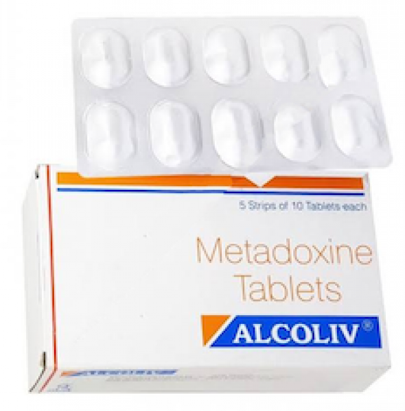 A strip of generic Metadoxine 500mg Pill