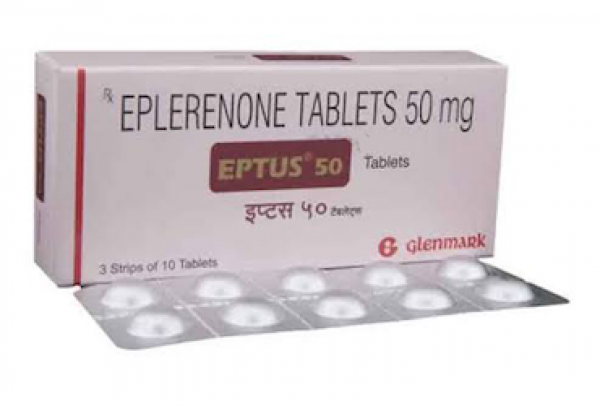 A box of Inspra Generic 50 mg Pill - Eplerenone