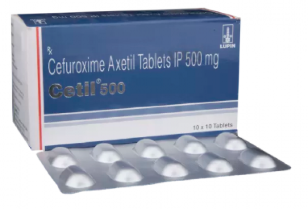A box pack and a blister strip of Ceftin Generic 500 mg Pill - Cefuroxime