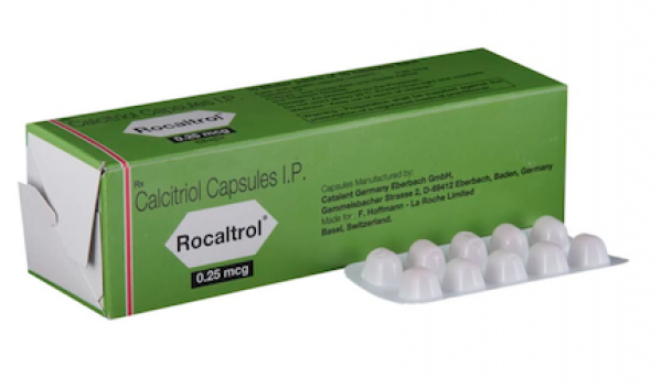 Box pack and a strip of Rocaltrol 0.25 mcg Capsule - Calcitriol