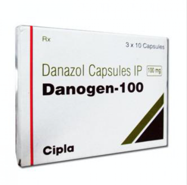 Box pack of Danocrine Generic 100 mg Capsule - Danazol