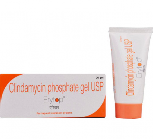 A box and a tube of Clindamycin 1 Percent Gel- 20gm 