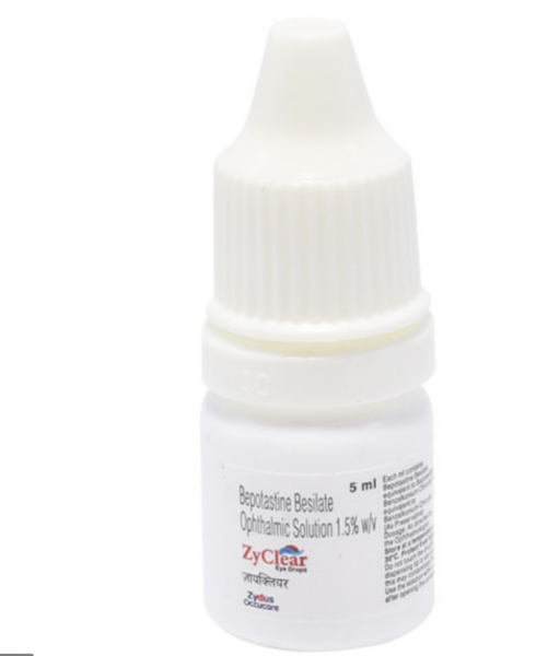 Bottle of Generic Bepreve Generic 1.5 Percent Eye Drops of 5 ml