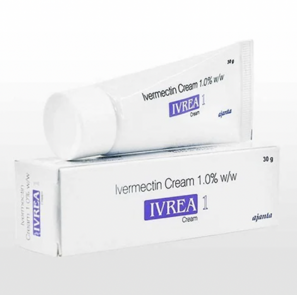 A tube and box of Ivermectin Cream 1%