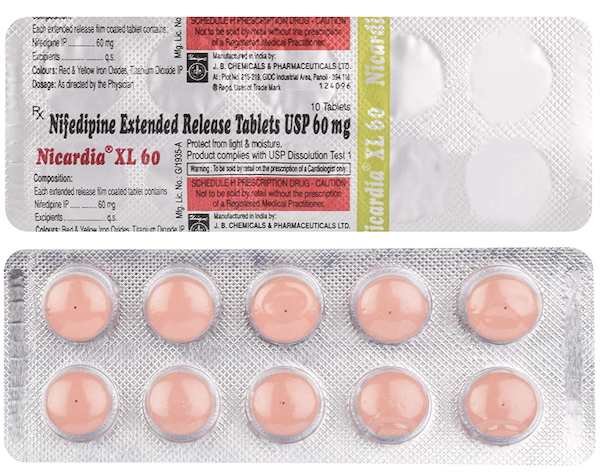 Procardia XL Generic 60mg Pill