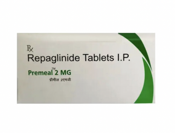 Box of generic Repaglinide 2 mg Tablets