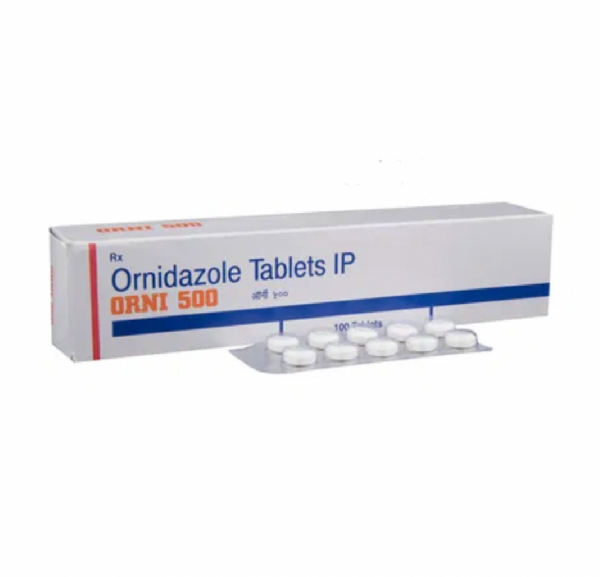 Box and strip of Ornidazole (500mg) tablet