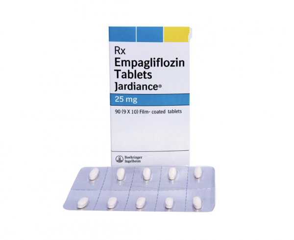 Box pack and a blister of 25mg Empagliflozin tablets