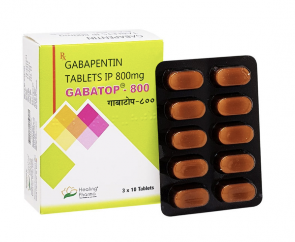 Box and blister strips of Gabapentin 800mg Pill